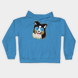 Sunglasses cool dog Kids Hoodie